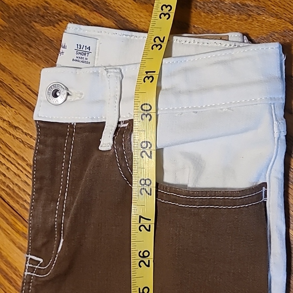 Abercrombie kids Straight Leg 2 Color Jeans - Girls 13/14 Short - Picture 6 of 10
